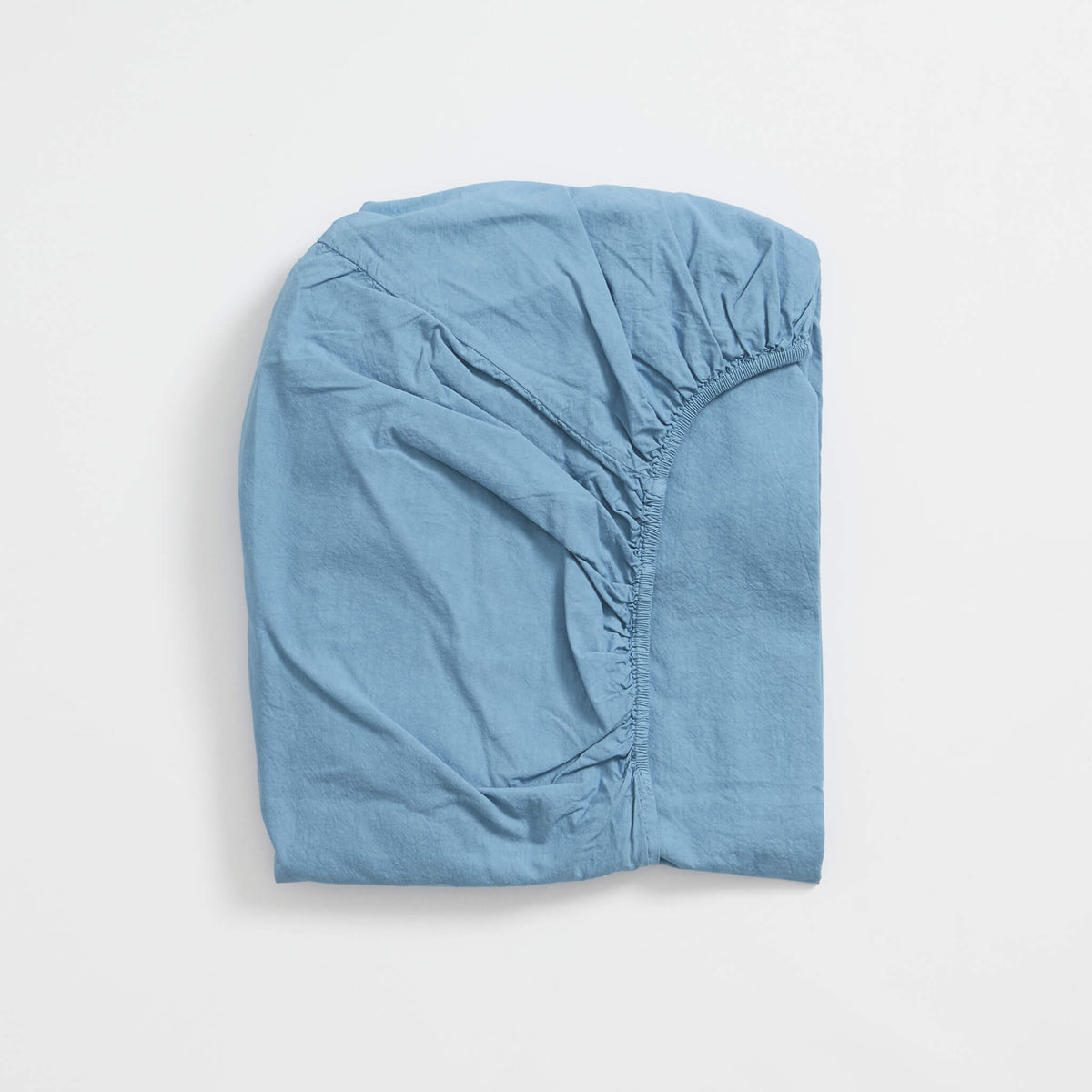 Airforce Blue Cotton Percale Fitted Sheet