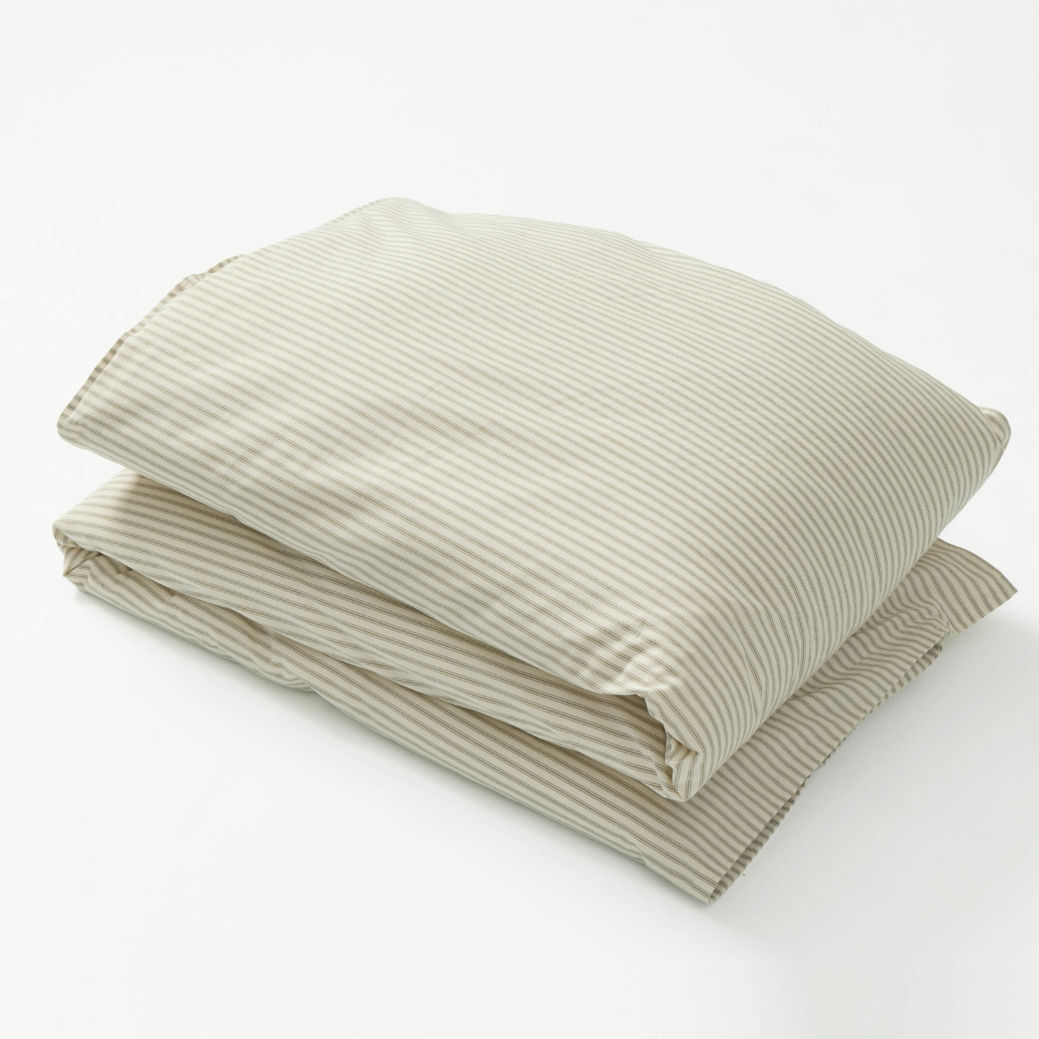 Ticking Stripe Ecru/ French Grey Duvet Cover