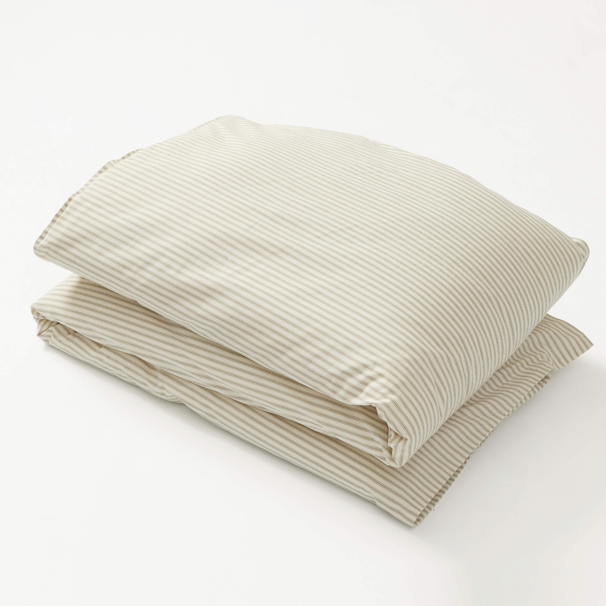 Ticking Stripe Ecru/French Grey Duvet Cover