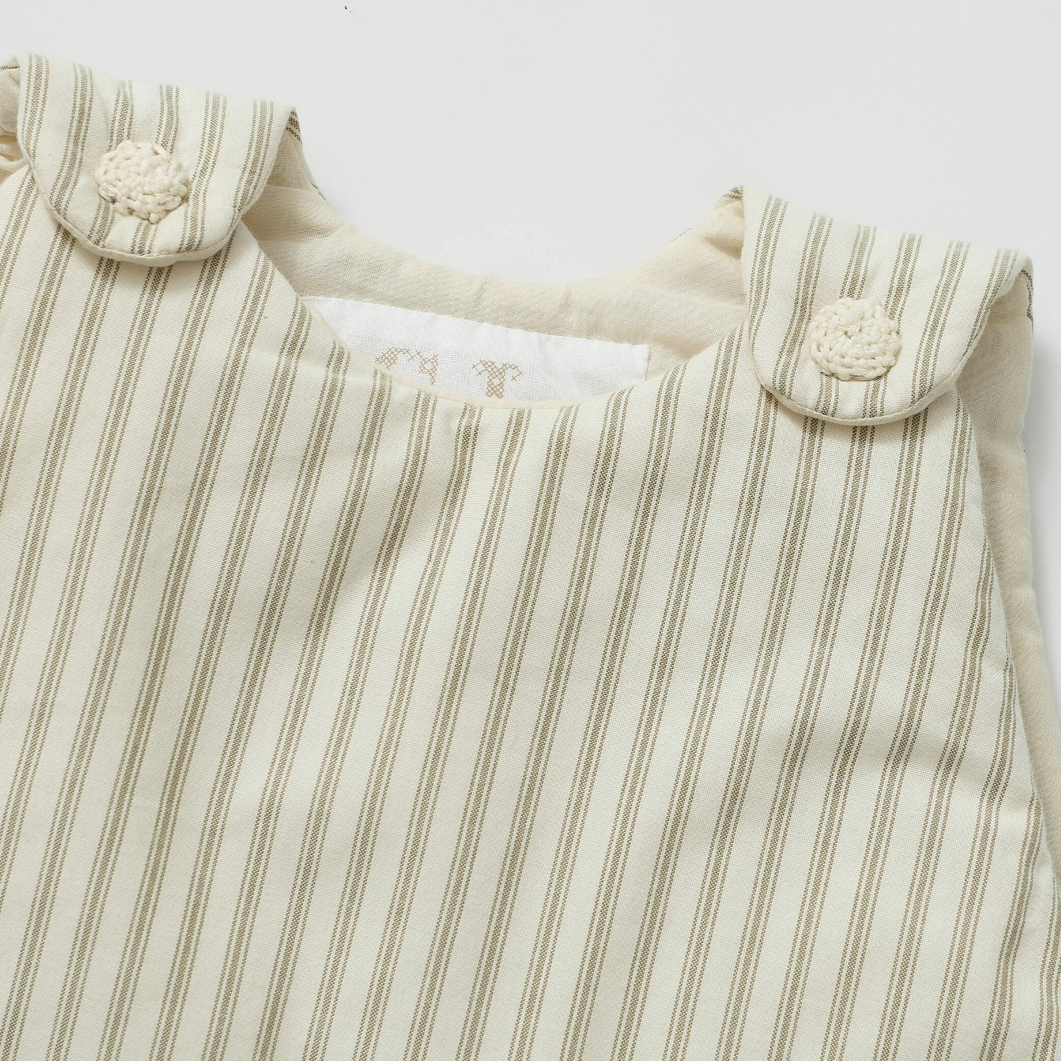 Sleeping Bag - Ticking Stripe Ecru/ French Grey