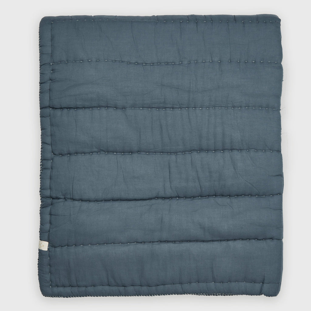 SECONDS Hand Quilted blanket - Ink