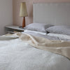 SECONDS Kantha Cross Stitch Blanket - Chalk/China Clay