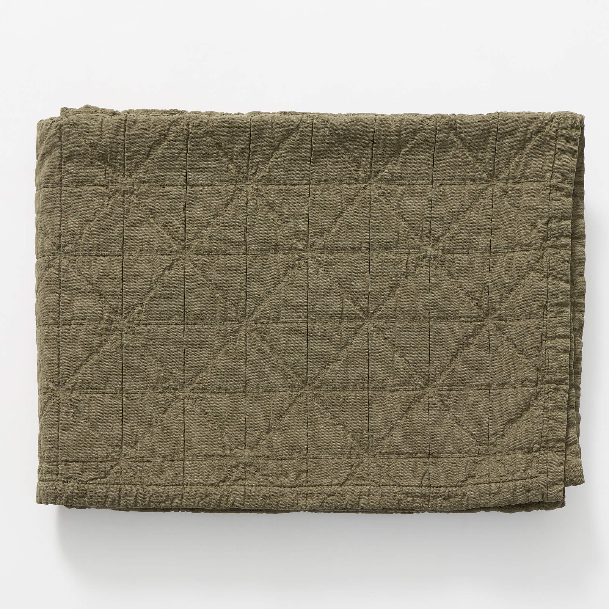 Diamond Soft Organic Cotton Blanket - Khaki
