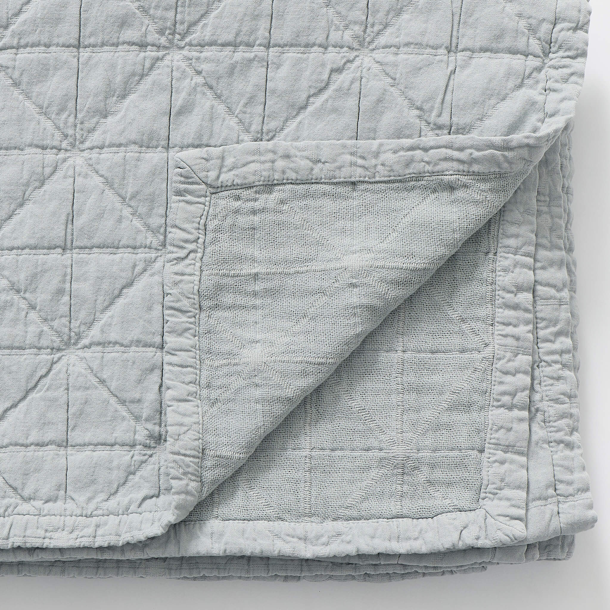 Diamond Soft Organic Cotton Blanket - Pale Blue