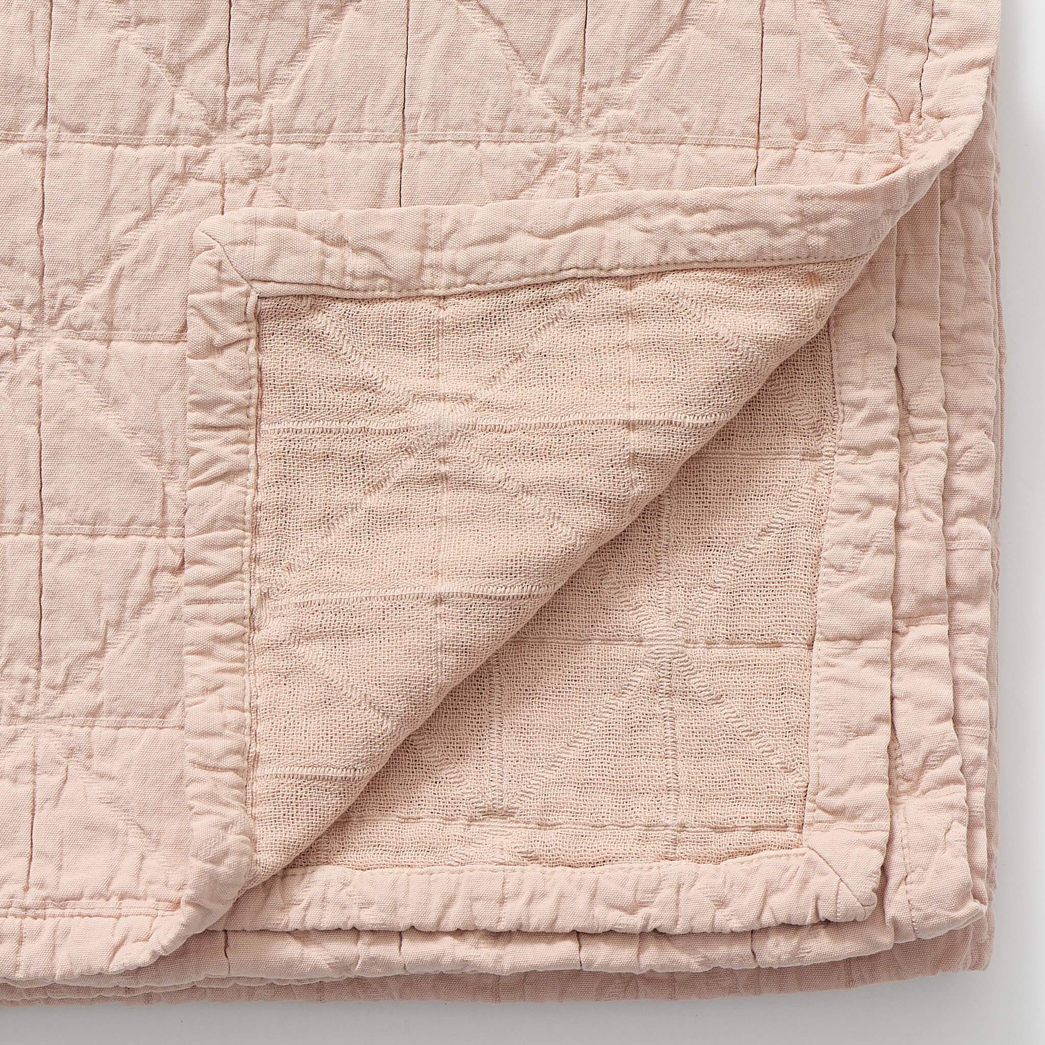 Diamond Soft Organic Cotton Blanket - Shell Pink
