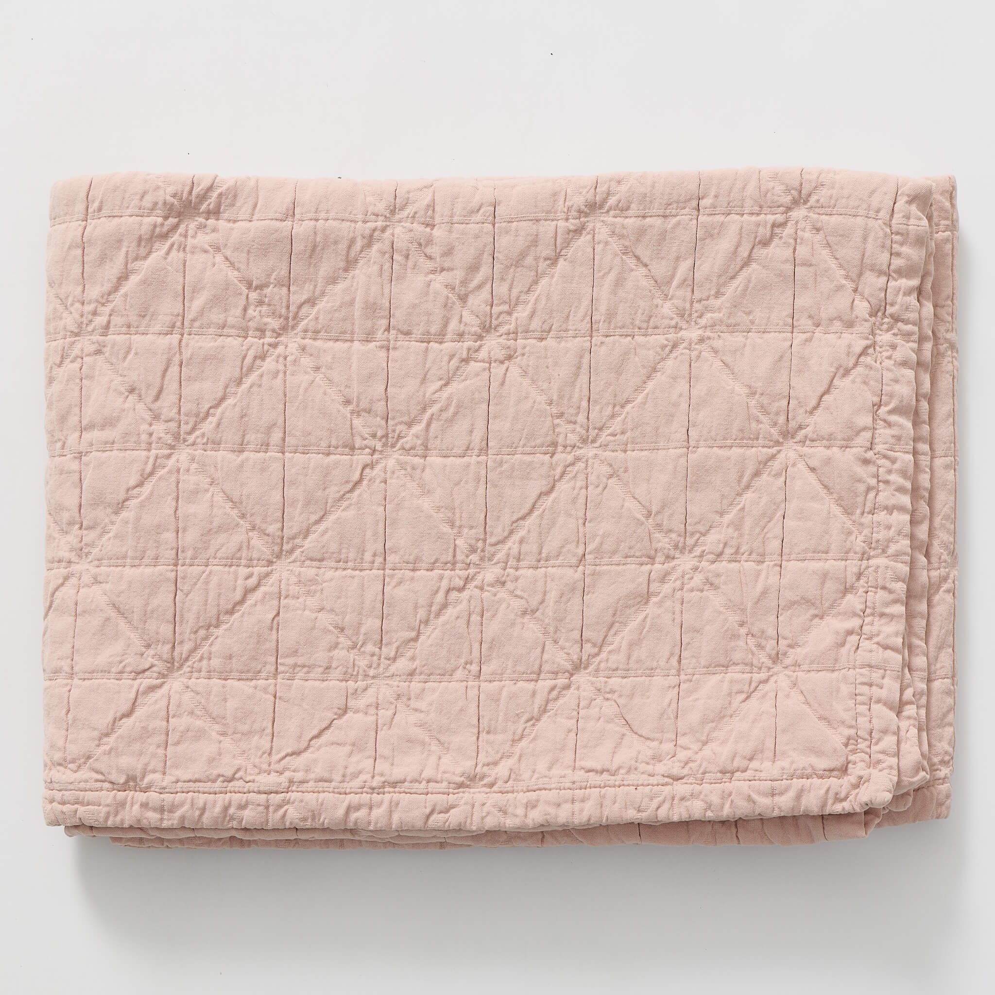 Diamond Soft Organic Cotton Blanket - Shell Pink