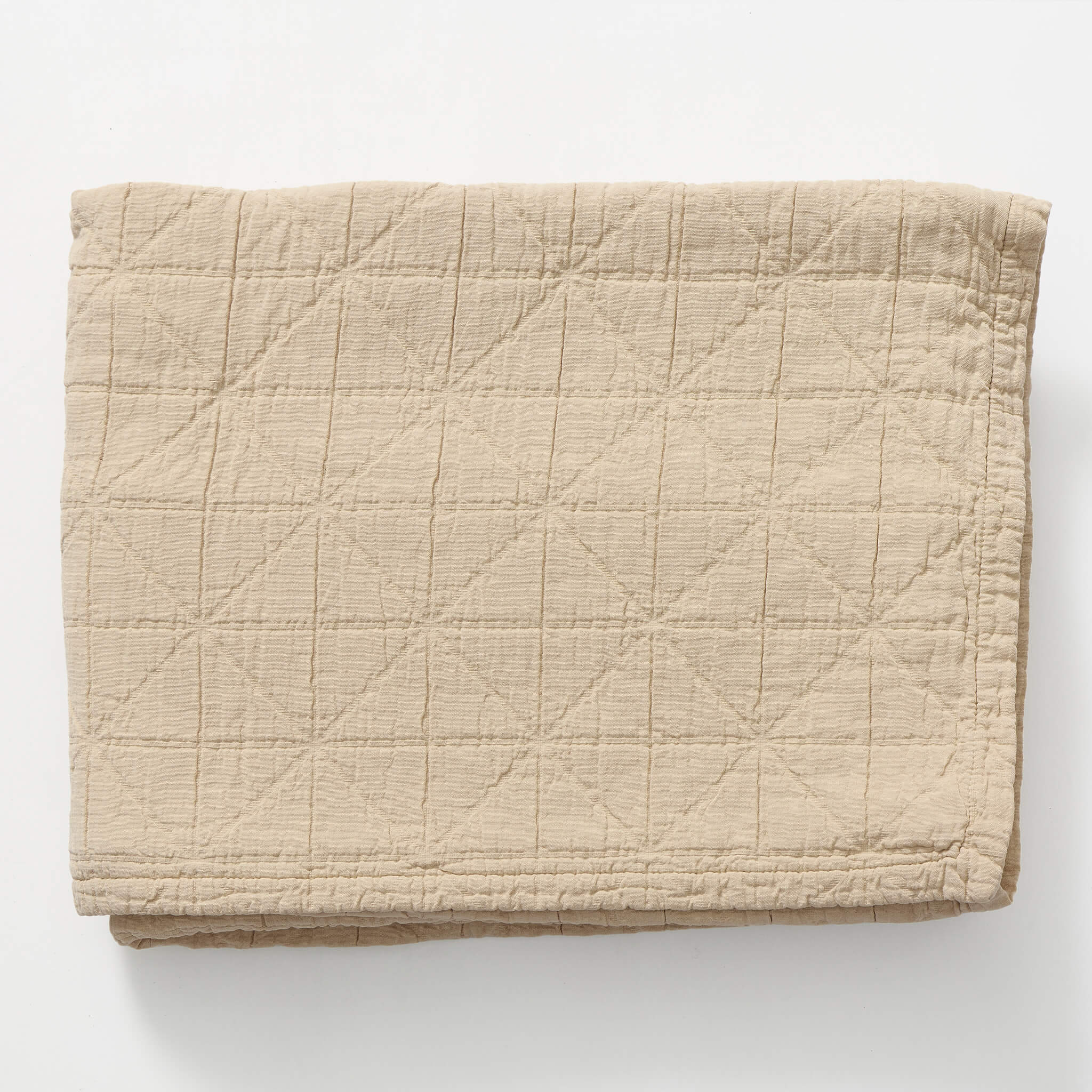 Diamond Soft Organic Cotton Blanket - Sandstone