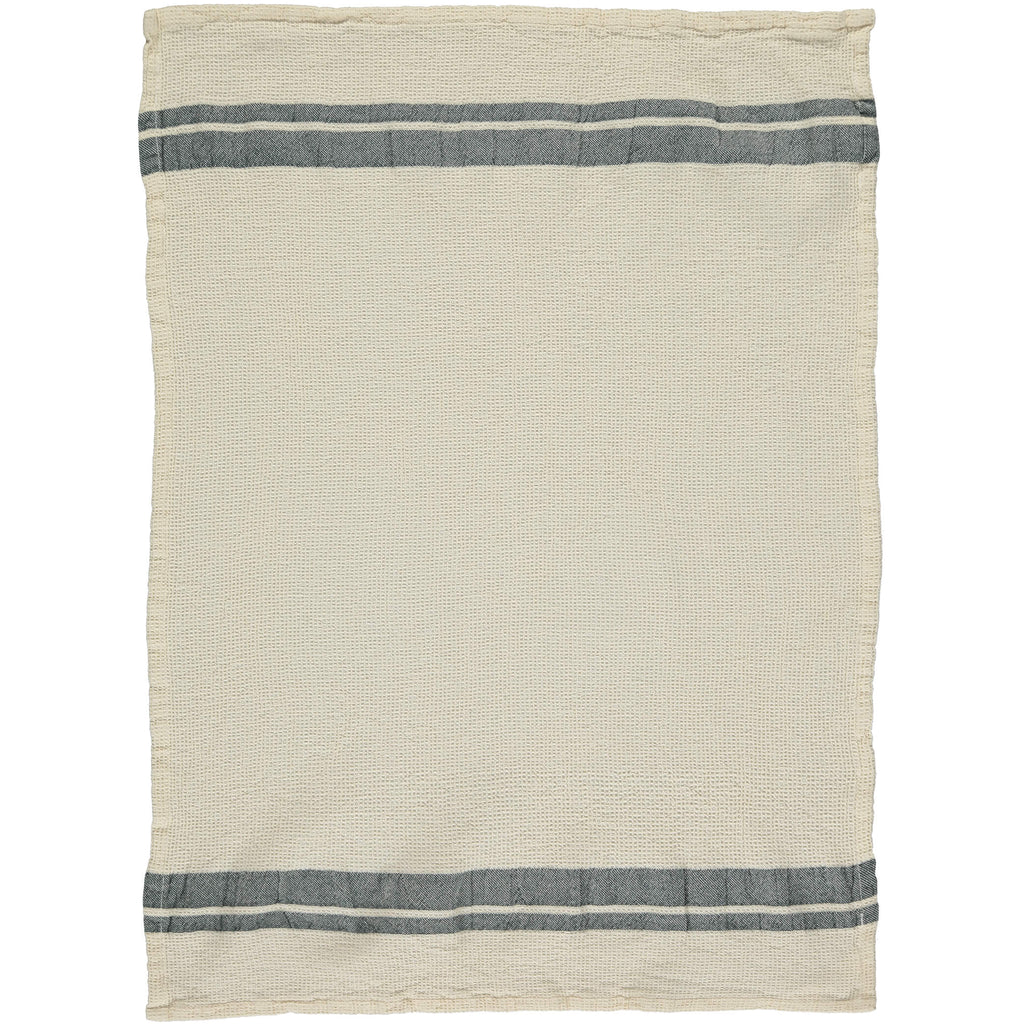 Ecru Stripe Soft Waffle Cotton Hand Towel