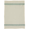 Ecru Sage Stripe Soft Waffle Cotton Hand Towel