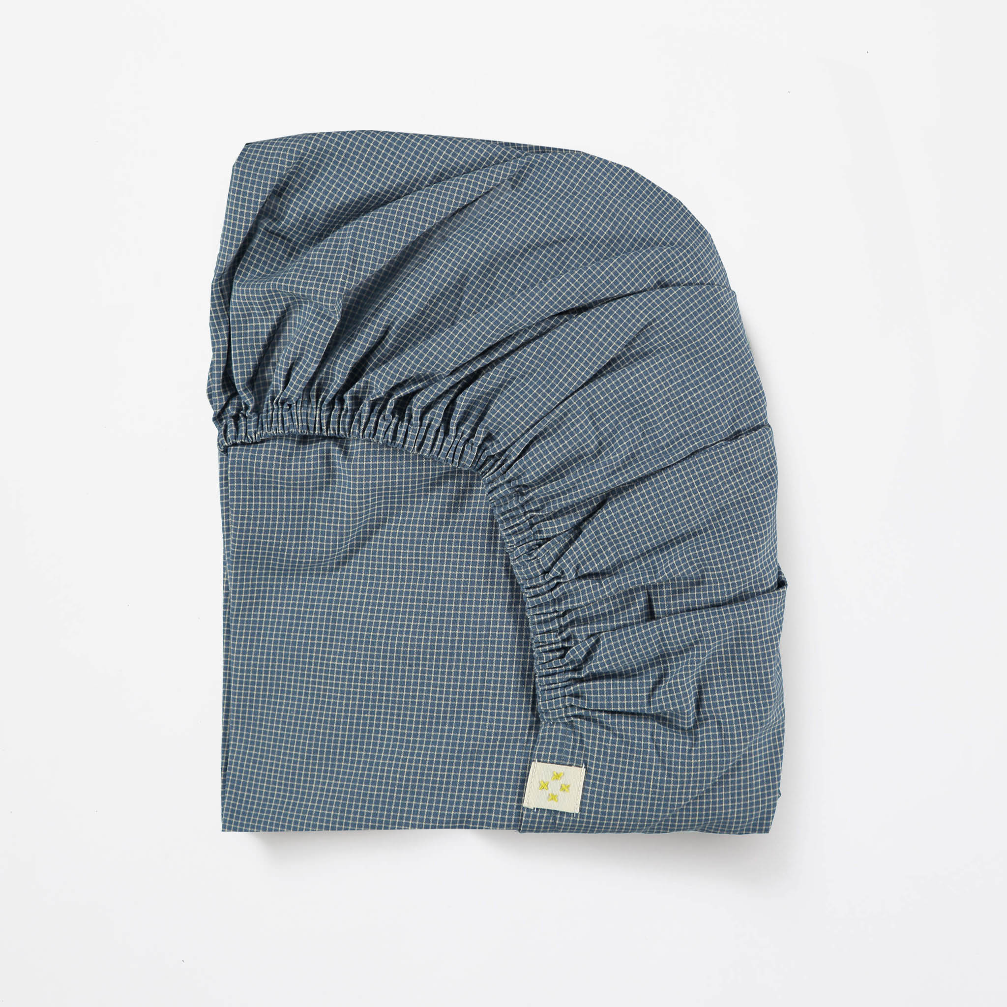 Blue Check Fitted Sheet