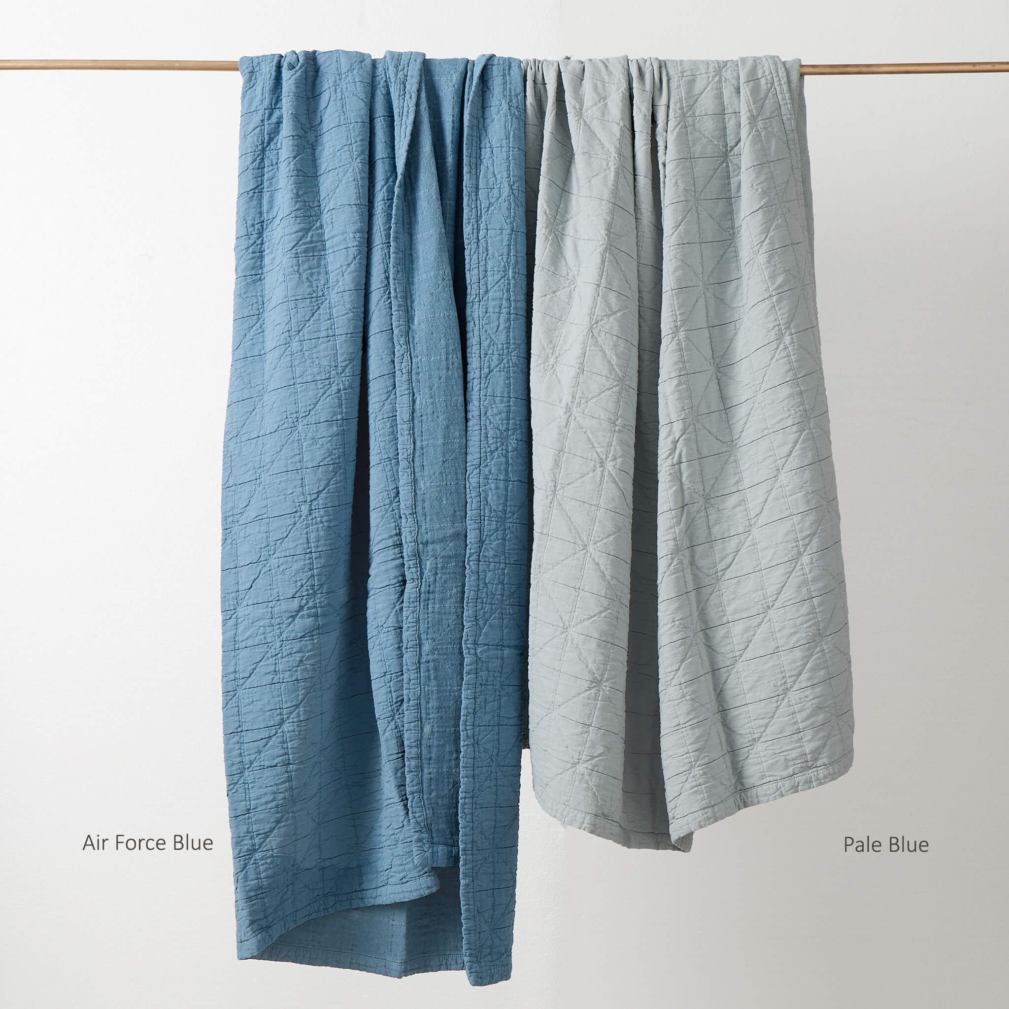 Diamond Soft Organic Cotton Blanket - Pale Blue