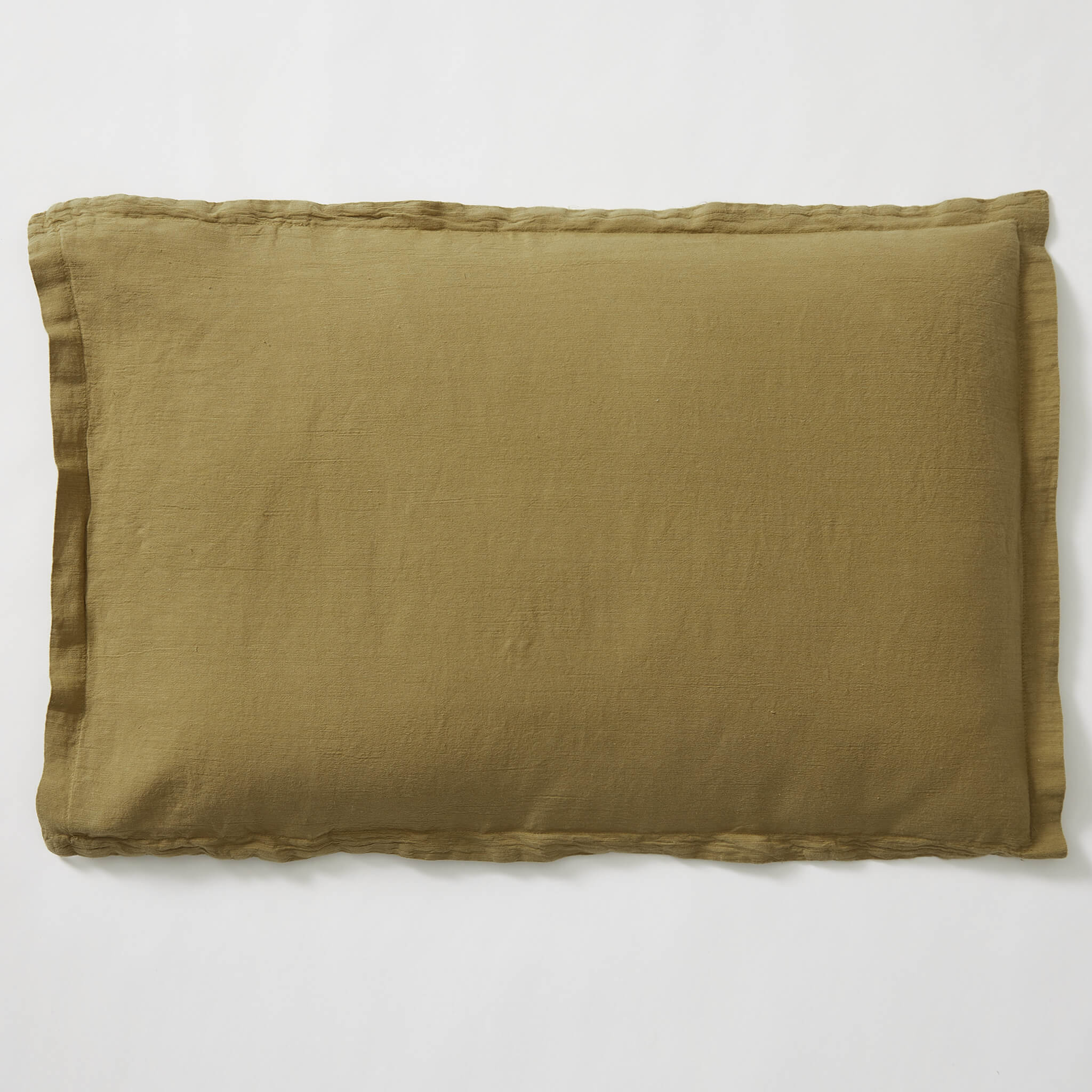 Washed Linen Cotton Oxford Pillowcase - Bronze
