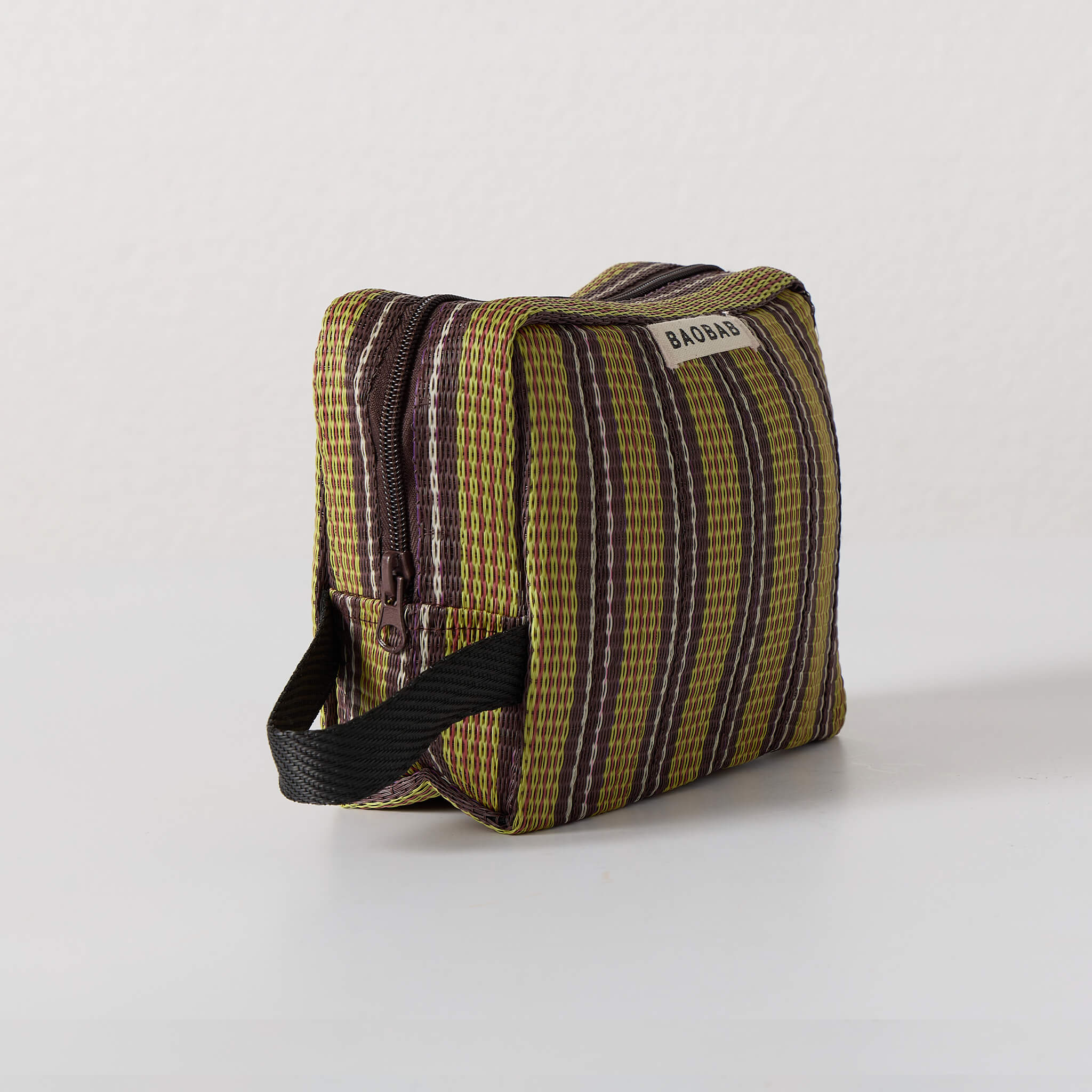 Yellow Stripe Pouch Bag