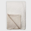 SECONDS Kantha Cross Stitch Blanket - Chalk/China Clay