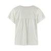 Hand Embroidered Voile Top in Chalk