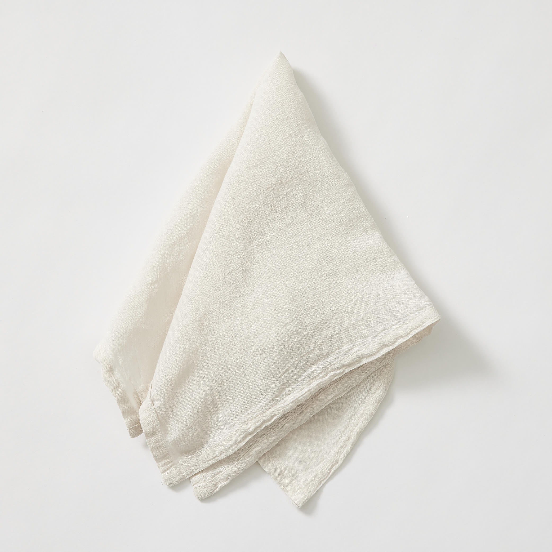 Washed Linen Cotton Napkin - Chalk