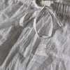 Hand Embroidered Voile Shorts in Chalk