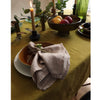 Washed Linen Cotton Tablecloth with Lace edge - Cumin