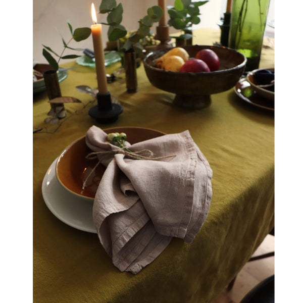 Washed Linen Cotton Napkin - Vintage Rose