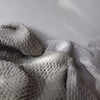 SECONDS Kantha Cross Stitch Blanket - French Grey/Skylight