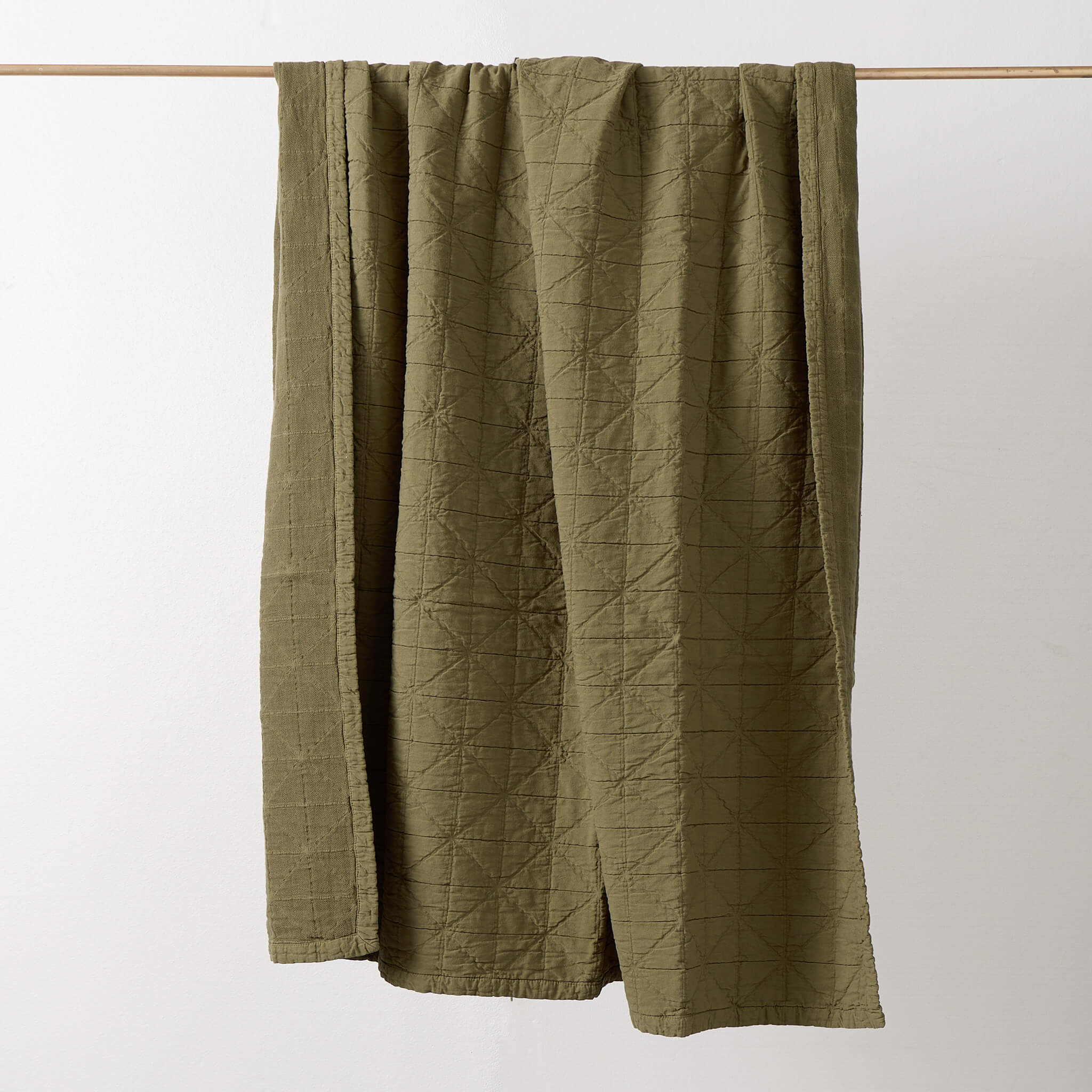 Diamond Soft Organic Cotton Blanket - Khaki