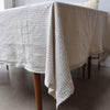 Washed Linen Cotton Ticking Stripe Tablecloth - Mineral