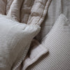 Washed Linen Cotton  Oxford Pillowcase with Lace Edge - Mineral