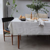 Washed Linen Cotton Tablecloth with Lace edge - Mineral
