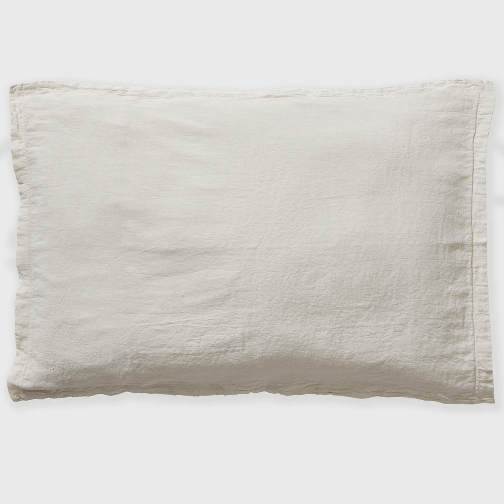 Washed Linen Cotton Oxford Pillowcase - Mineral