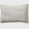 Washed Linen Cotton Ticking Stripe Pillowcase - Mineral