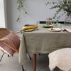 Set of 4 Olive Ticking Stripe Napkins
