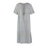 Hand Embroidered Voile Dress in Skylight
