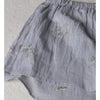 Hand Embroidered Voile Shorts in Skylight