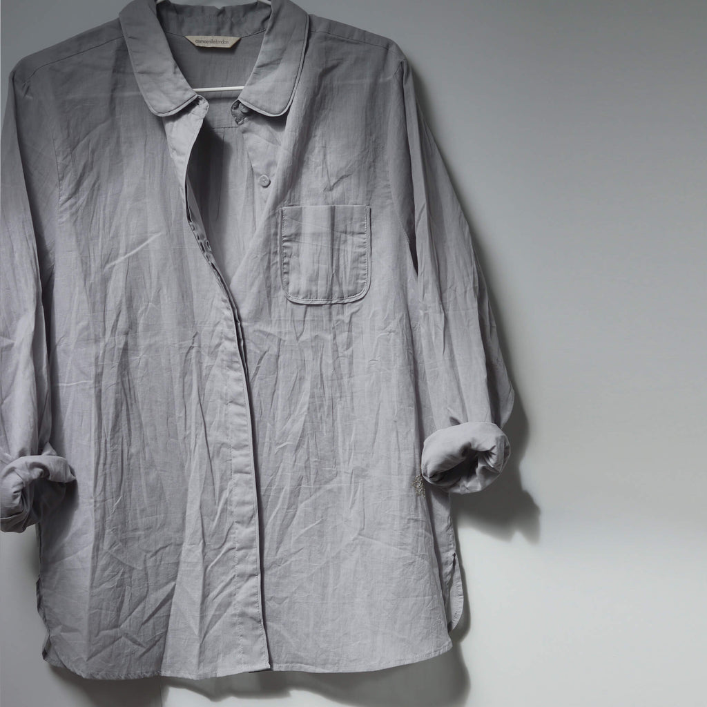Cotton Voile Shirt in Ink