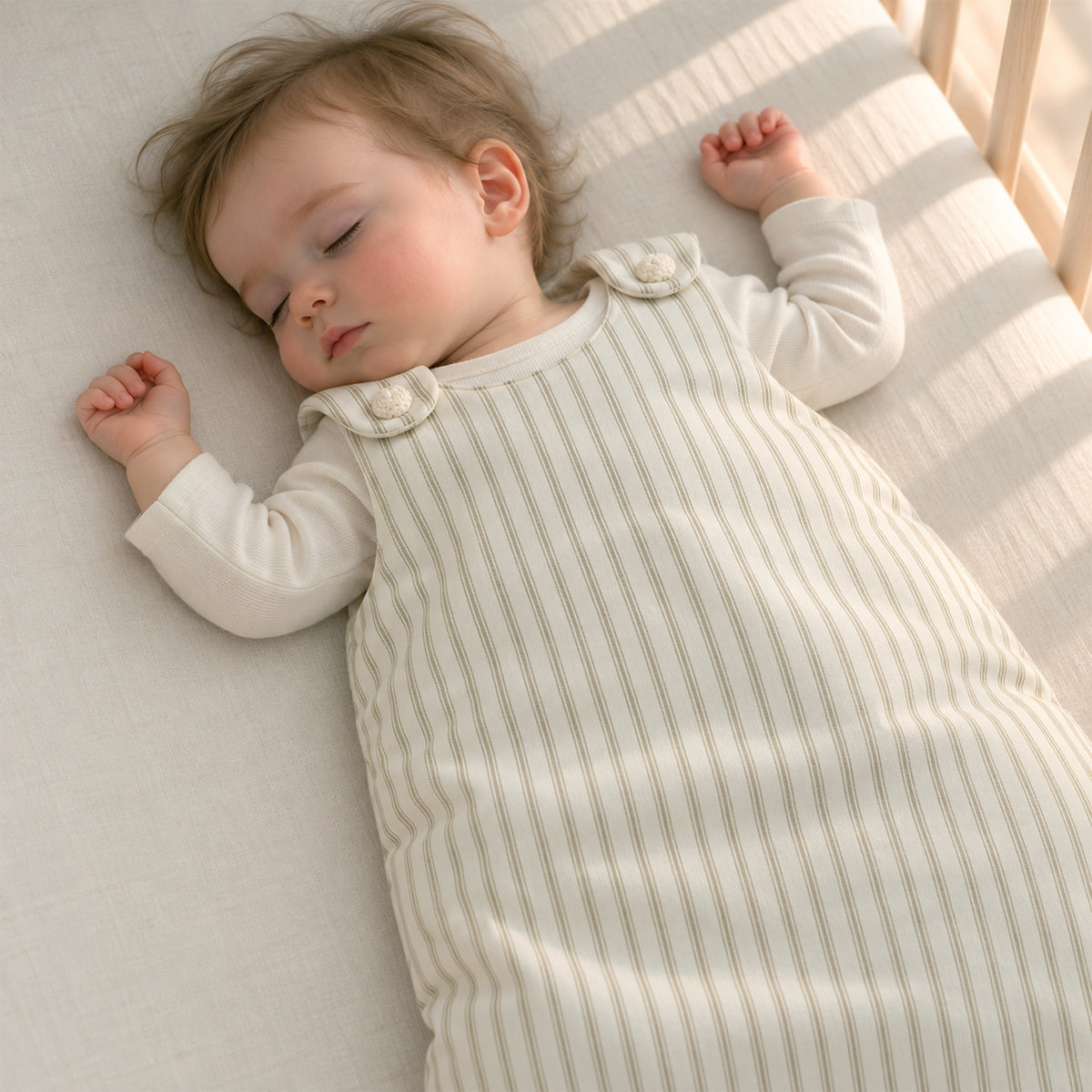 Sleeping Bag - Ticking Stripe Ecru/ French Grey