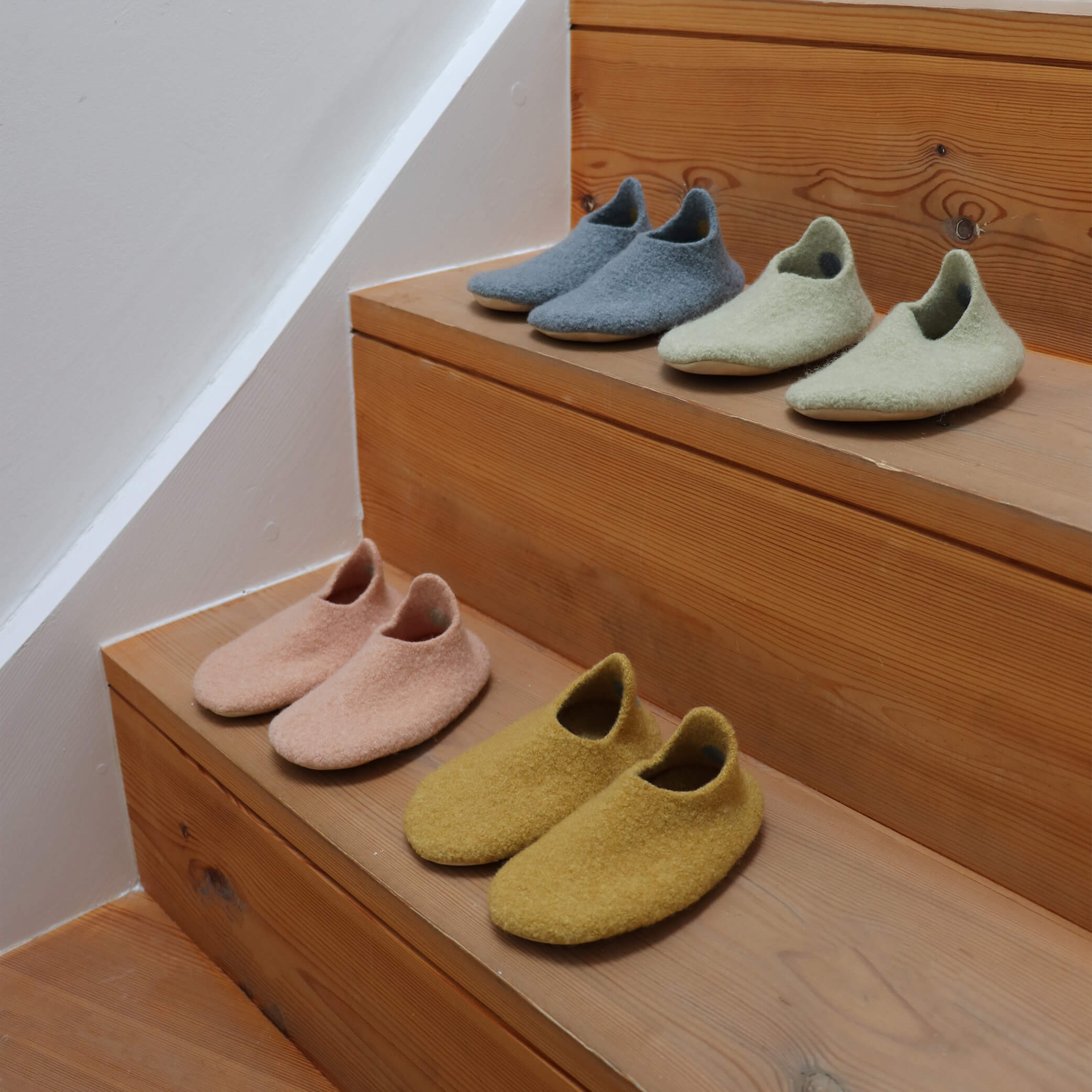 Kids Merino Wool Slippers - Peach Blossom