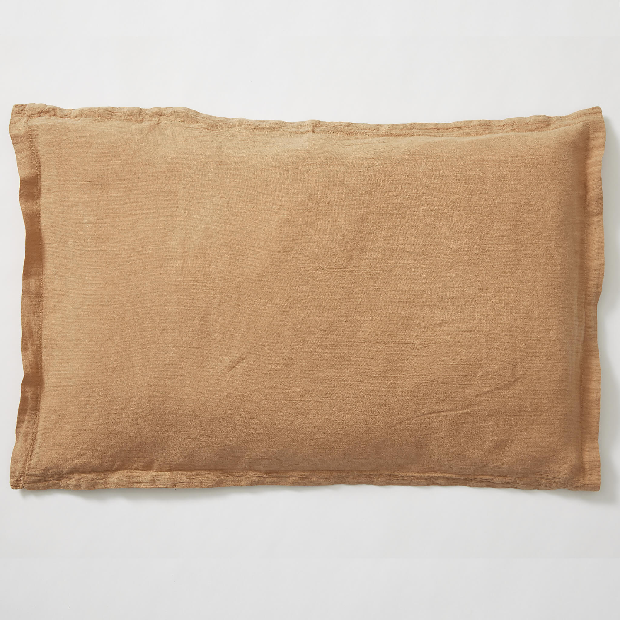 Washed Linen Cotton Oxford Pillowcase - Soft Terracotta