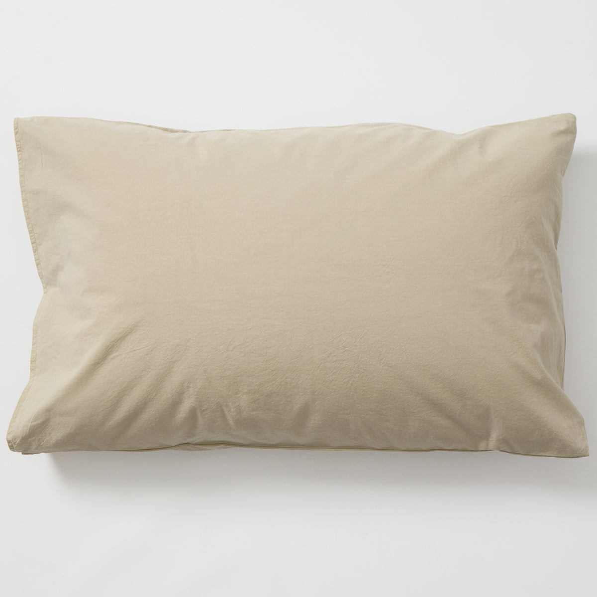 Taupe Cotton Percale Pillowcase