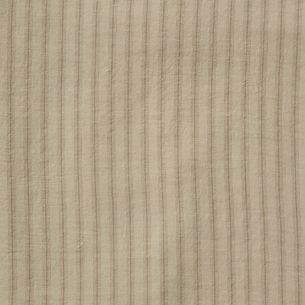 Washed Linen Cotton Ticking Stripe Duvet Cover - Taupe