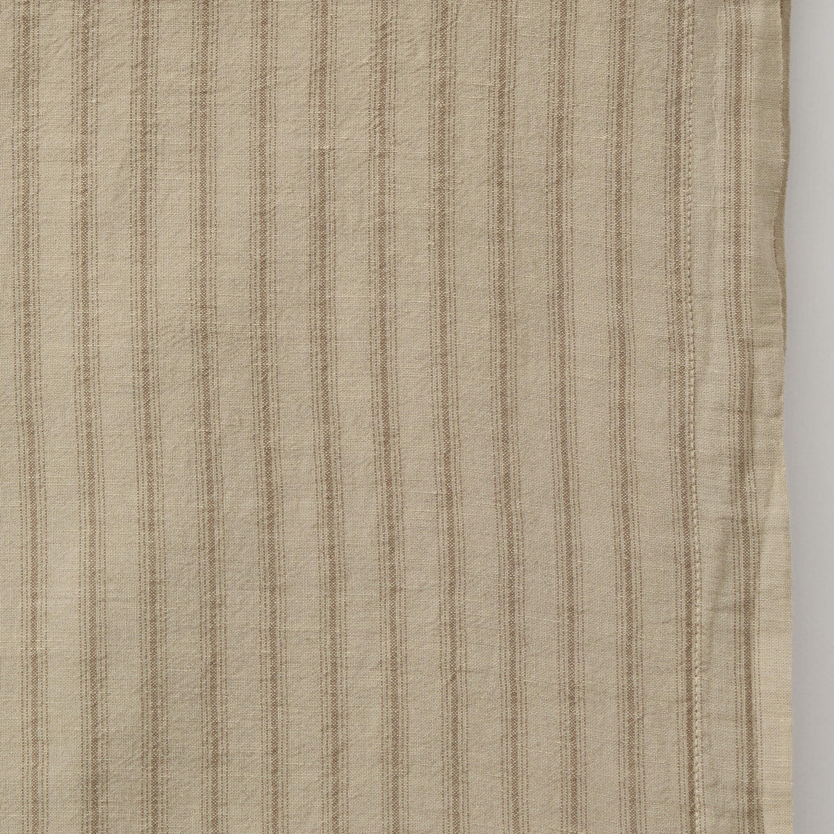 Washed Linen Cotton Ticking Stripe Pillowcase - Taupe