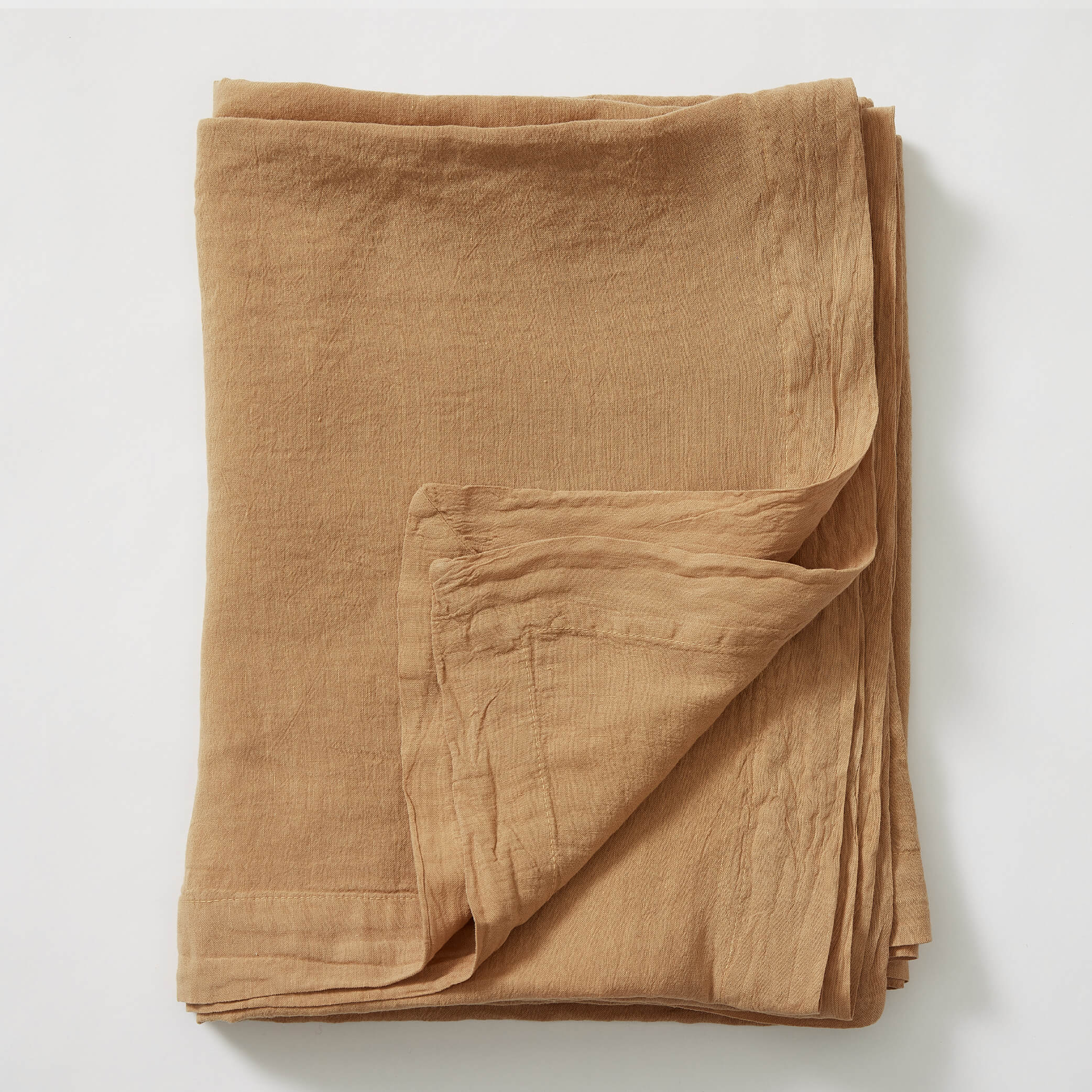 Washed Linen Cotton Tablecloth - Soft Terracotta