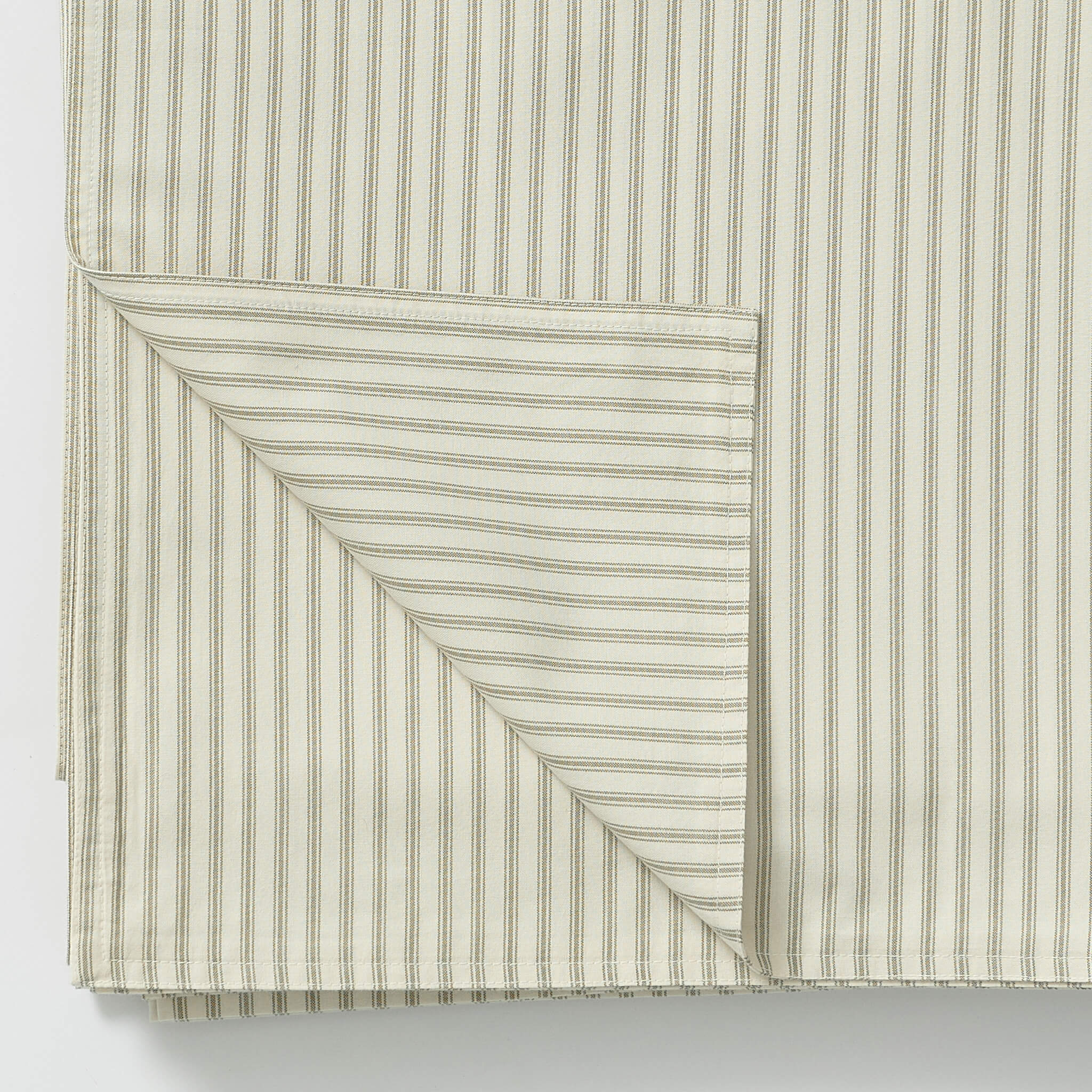 Ticking Stripe Ecru/ French Grey Fitted sheet