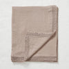 Washed Linen Cotton Tablecloth with Lace edge - Vintage Rose