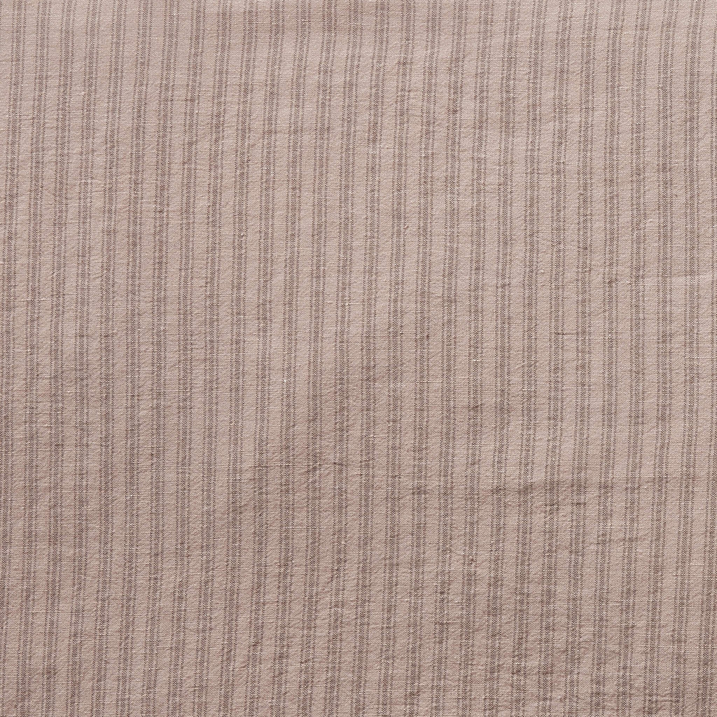 Washed Linen Cotton Ticking Stripe Pillowcase - Vintage Rose