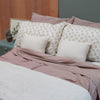 Clay Pink Pin Tuck Embroidered Duvet Cover