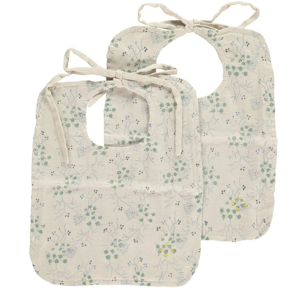 Floral muslin bibs by camomile london