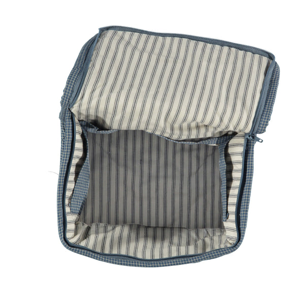 Beauty/Toiletry Bag in Mini Check Blue