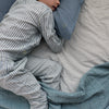 Blue Ticking Stripe Unisex Pyjama set