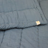 Blue Check Hand Quilted Blanket
