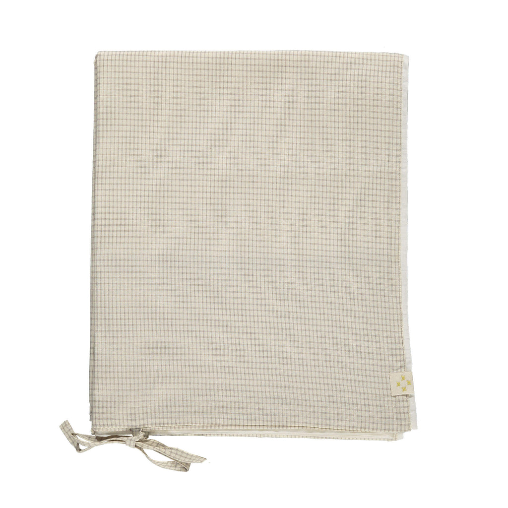 Double check ivory and clay duvet cover organic cotton bedding camomile london